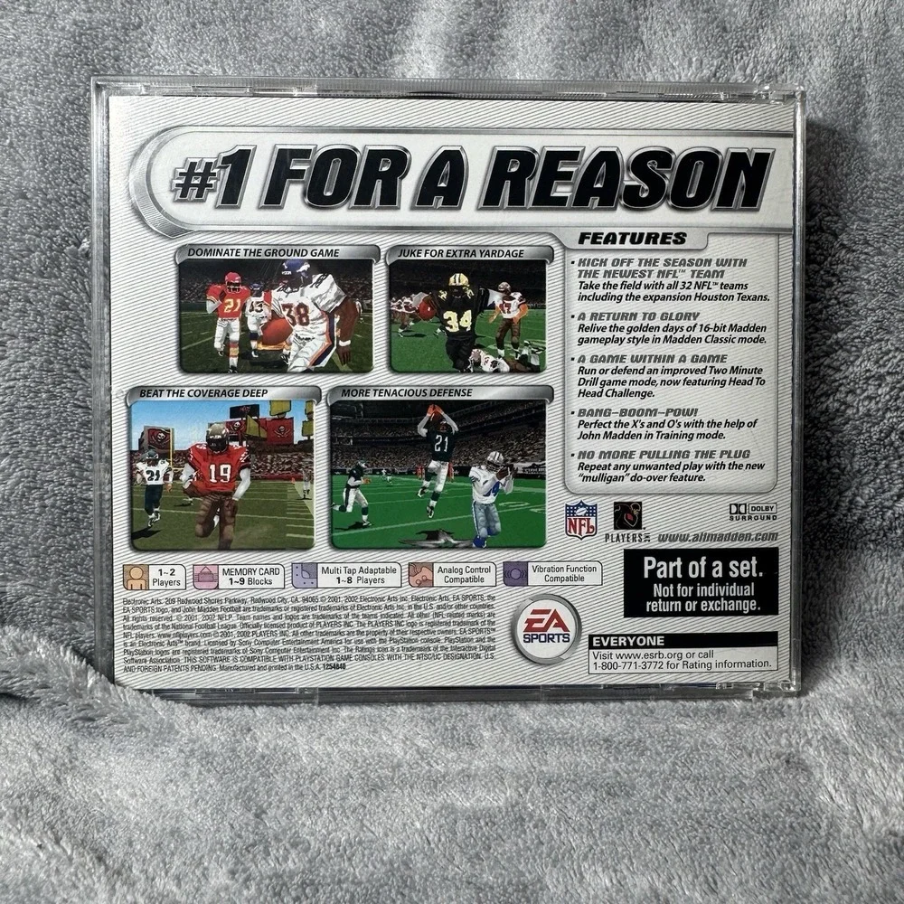 Madden NFL 2002 (2001) – Sony PlayStation 1 (PS1) | Complete | Tested |